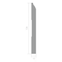 Плинтус напольный из ЛДФ Ultrawood арт. Base 0008 i (2000 x 134 x 12 мм.)
