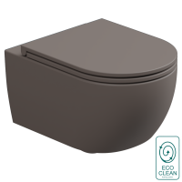 Чаша подвесного унитаза со смывом Eco Clean (торнадо) GSG Ceramic Design Like LKWCSOEC029, Tortora Matt LKWCSOEC029