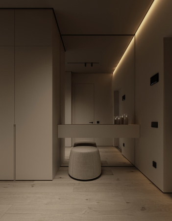 Профиль алюминиевый теневой под покраску с подсветкой Decaro D006 2000×75×70