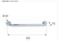 Полотенцедержатель 60 см Remer RB430CR RB430CR