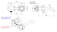Смеситель для раковины Remer Element ET15P ET15P