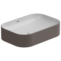 Раковина накладная биколор 60x42 см GSG Ceramic Design Easy EALAVTP60BI000/029, White/Tortora Matt EALAVTP60BI000/029