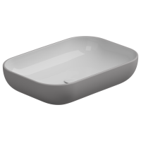 Раковина накладная биколор 60x42 см GSG Ceramic Design Easy EALAVRE60BI000/038, White/Fumo Matt EALAVRE60BI000/038
