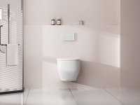 Унитаз ABBER Rechteck AC1218 подвесной белый, безободковый, смыв торнадо и струйный смыв