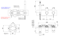 Смеситель для душа Remer Metrica MC97D3BG, золото брашированное MC97D3BG