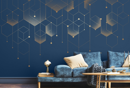 Арт. L542-COL2-GOLD | Панно Lines