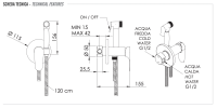 Гигиенический душ со смесителем Remer Сlass Line L65 L65