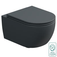 Чаша подвесного унитаза со смывом Eco Clean (торнадо) GSG Ceramic Design Like LKWCSOEC028, Ebano Matt LKWCSOEC028