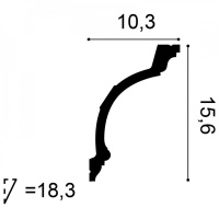 C217 Карниз Orac Decor из полиуретана - Плинтус потолочный