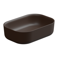 Раковина накладная 60x42 см GSG Ceramic Design Hit! HILAVRE60035, Cacao Matt HILAVRE60035