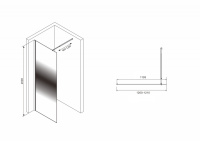 Душевая перегородка ABBER Immer Offen AG69123BS