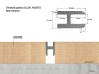Профиль алюминиевый теневой Laconistiq Dual Mini Светлое золото 28-15-300 3000×6×10