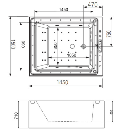 Акриловая ванна Gemy G9268 K