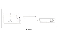 Раковина накладная ABBER Rechteck AC2204MG серая матовая