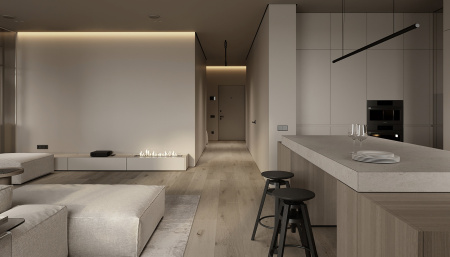 Профиль алюминиевый теневой под покраску с подсветкой Decaro D006 2000×75×70