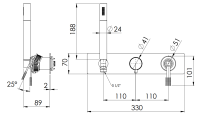 Смеситель для душа Remer Atelier AL97D3WBBR, бронза масляная AL97D3WBBR