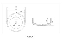 Раковина накладная ABBER Bequem AC2104MB черная матовая
