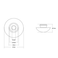 Накладка на слив для раковины ABBER AC0014MB черная матовая, керамика