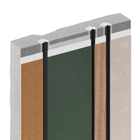 Профиль алюминиевый теневой разделительный Decaro D00X.A Bronze Бронза 3000×10×10