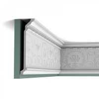 C308 Карниз Orac Decor из полиуретана - Плинтус потолочный с рисунком