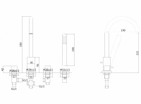Смеситель ABBER Wasser Kreis AF8113G на борт ванны, золото матовое