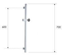 Душевая стойка 70 см Remer 317SBO, белый матовый 317SBO