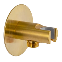 Держатель ручного душа с подключением шланга Remer 337XBG, золото брашированное 337XBG