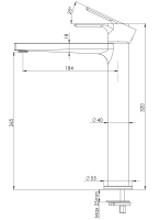 Смеситель для раковины Mariani Kali A37398KL12, белый матовый A37398KL12