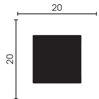 Декоративная рейка из дюрополимера ламинированная  622-80(SH) Decor-Dizayn