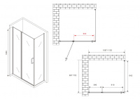Душевой уголок ABBER Sonnenstrand AG04110MS-S70M