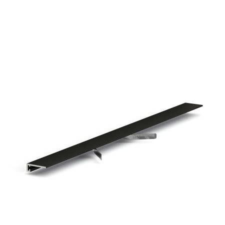 Микроплинтус LACONISTIQ micro 15 classic Чёрный матовый RAL9005 (15х5х2450мм) 7 зажимов в комплекте