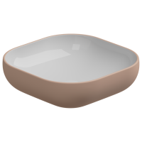 Раковина накладная биколор 45 см GSG Ceramic Design Easy EALAVQU45BI000/032, White/Cipria Matt EALAVQU45BI000/032