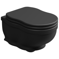 Чаша подвесного унитаза GSG Ceramic Design Time TIWCSO003, черный матовый TIWCSO003