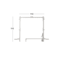 Профиль алюминиевый теневой для штор Laconistiq Roll-Box Base Черный муар 57-31-270 3000×110×110