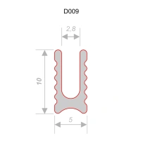 Профиль алюминиевый теневой разделительный Decaro D009A Black черный 3000×5×10