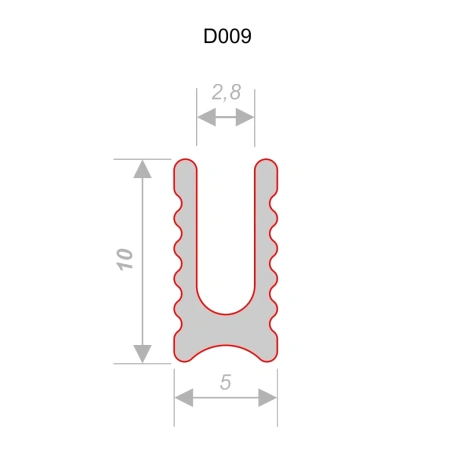 Профиль алюминиевый теневой разделительный Decaro D009A Black черный 3000×5×10