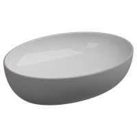 Раковина накладная биколор 55x42 см GSG Ceramic Design Easy EALAVOV55BI000/038, White/Fumo Matt EALAVOV55BI000/038