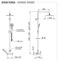 Душевая система Remer Energy EY37A8CPUFD25G EY37A8CPUFD25G