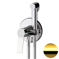 Гигиенический душ со смесителем Remer Slash SL65WDO, золото глянцевое SL65WDO