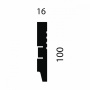 Плинтус AP08 под покраску, белый, 100x16x2400 мм, МДФ 