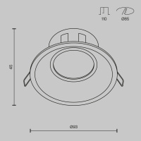 Встраиваемый светильник Maytoni Dot 220-240V 50W IP20 DL028-2-01W