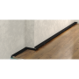 Микроплинтус LACONISTIQ micro 19 ARM RAL9005 Чёрный МУАР (19х5,5х2450мм) 7 зажимов в комплекте