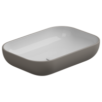 Раковина накладная биколор 60x42 см GSG Ceramic Design Easy EALAVRE60BI000/030, White/Cashmere Matt EALAVRE60BI000/030
