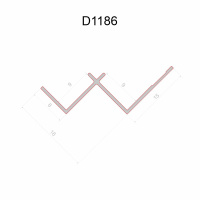 Декаро Профиль угловой внутренний D1186 (18х15х3000мм) черный анодированный