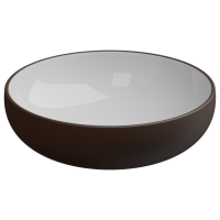 Раковина накладная биколор 45 см GSG Ceramic Design Easy EALAVRO45BI000/035, White/Cacao Matt EALAVRO45BI000/035