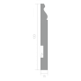 Плинтус напольный из ЛДФ Ultrawood  Base 5763 (2440 x 133 x 15 мм.)
