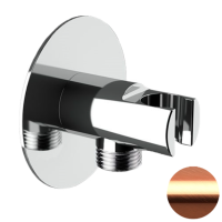 Держатель ручного душа с подключением шланга Remer 337XRP, медь брашированная 337XRP