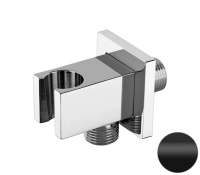 Держатель ручного душа с подключением шланга Remer 337QNO, черный матовый 337QNO