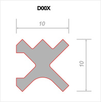 Профиль алюминиевый теневой разделительный Decaro D00X.A Bronze Бронза 3000×10×10
