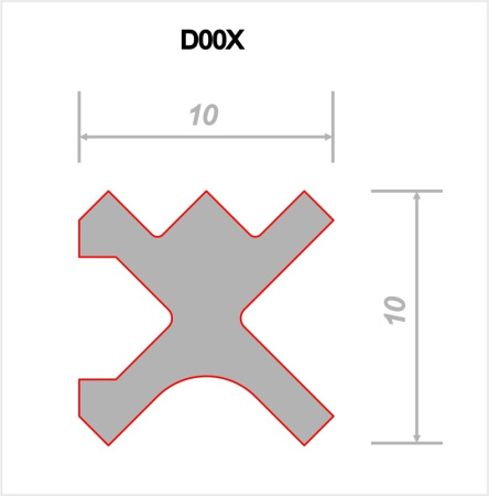 Профиль алюминиевый теневой разделительный Decaro D00X.A Bronze Бронза 3000×10×10